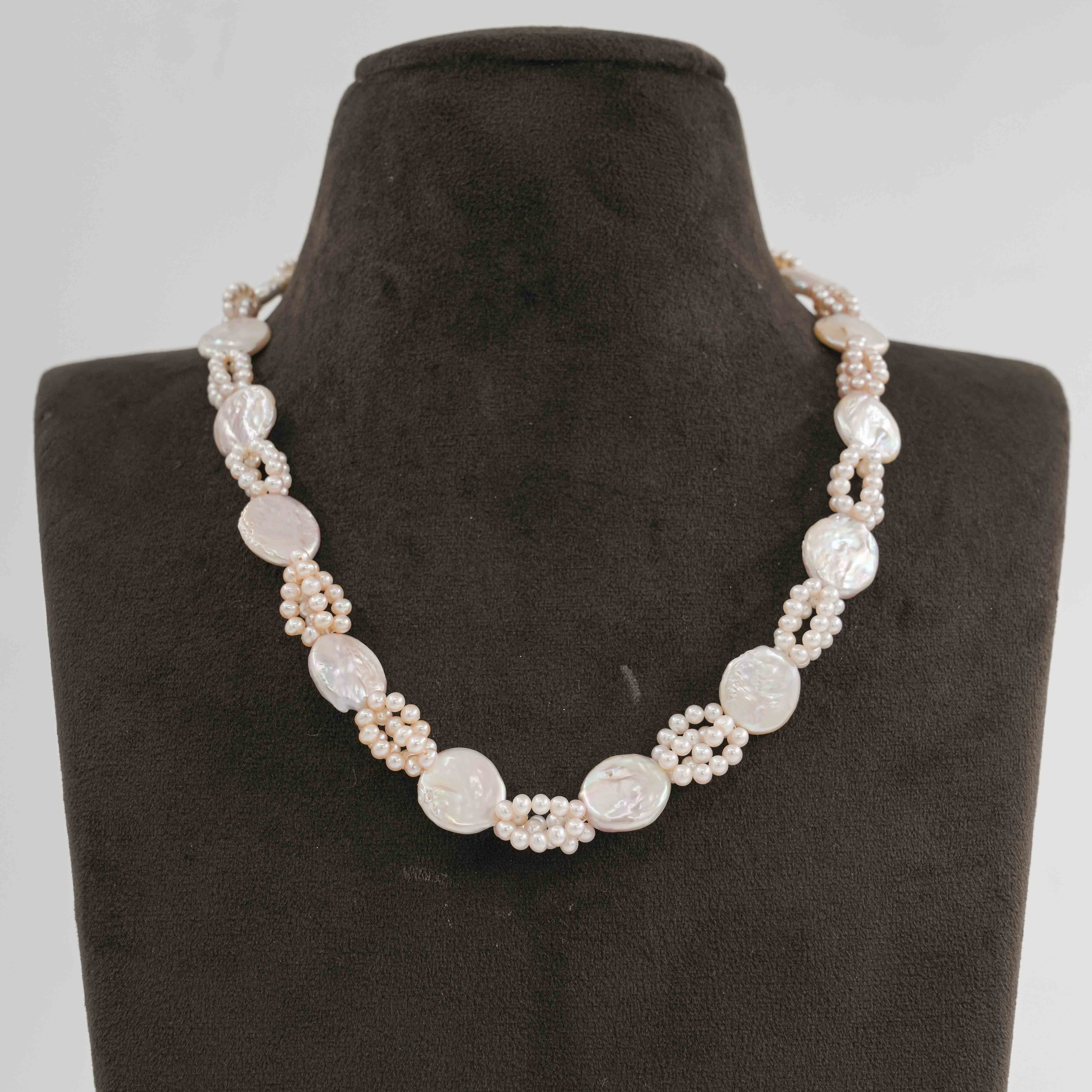Baroque Pink Flat Pearl Necklace